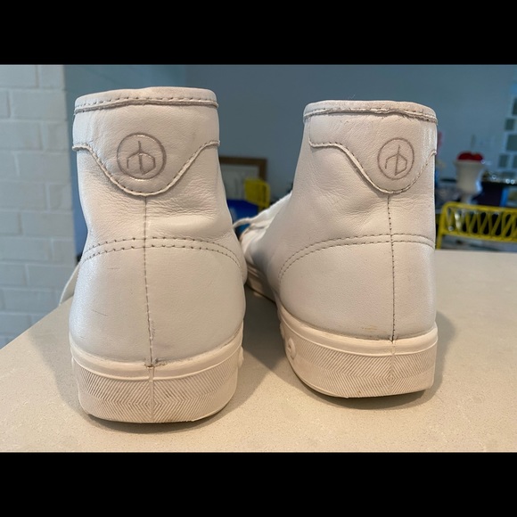 Rag and Bone white leather high tops size 7 genuine leather. some wear - Picture 5 of 9